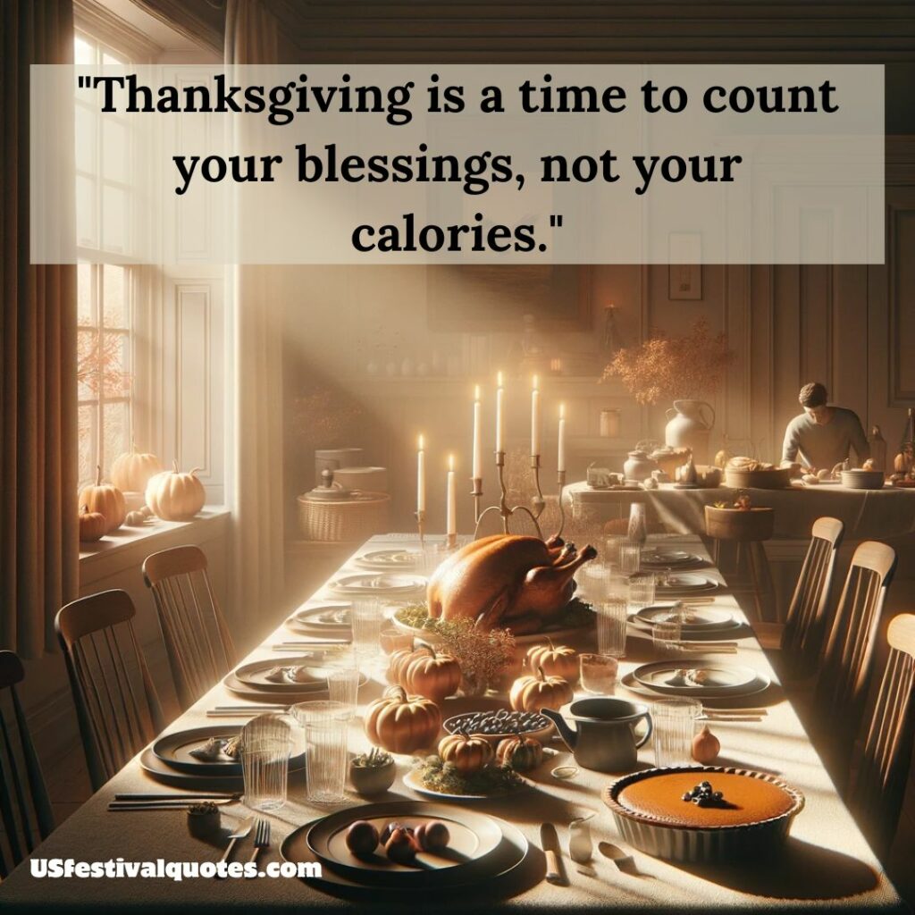 thanksgiving blessings table quote